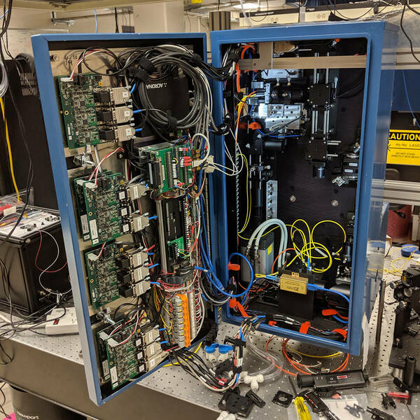 The iLocater Acquisition Camera during electrical integration at the University of Notre Dame