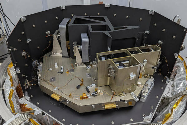The iLocater spectrograph being prepared for thermal and optical testing